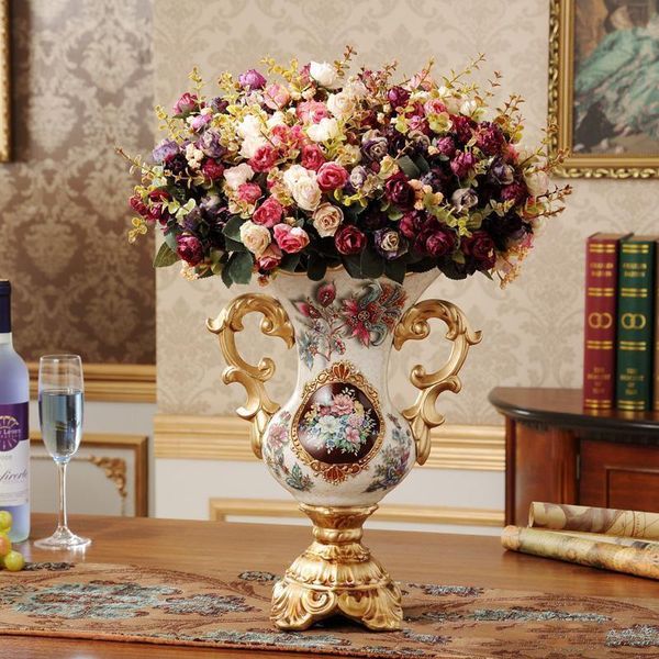 vases european high-end home resin vase figurines decoration retro decorative ornaments el livingroom table fake flower pot crafts
vases european high-end home resin vase figurines decoration retro decorative ornaments el livingroom table fake flower pot crafts