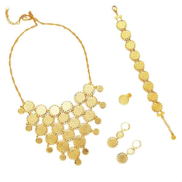 earrings & necklace arab coin jewelry set gold color bracelets rings sets for women girl wedding gift middle east bijoux femme, Silver 
earrings & necklace arab coin jewelry set gold color bracelets rings sets for women girl wedding gift middle east bijoux femme, Silver
