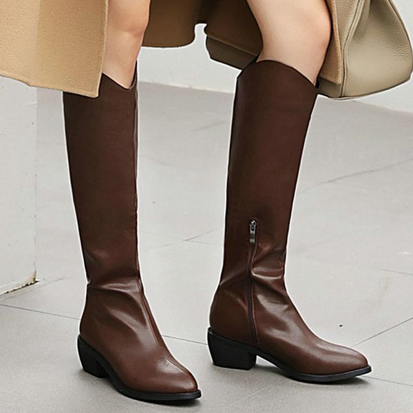 boots women round toe square heels knee high fall winter fashion zipper casual woman black brown white shoes oju5
boots women round toe square heels knee high fall winter fashion zipper casual woman black brown white shoes oju5