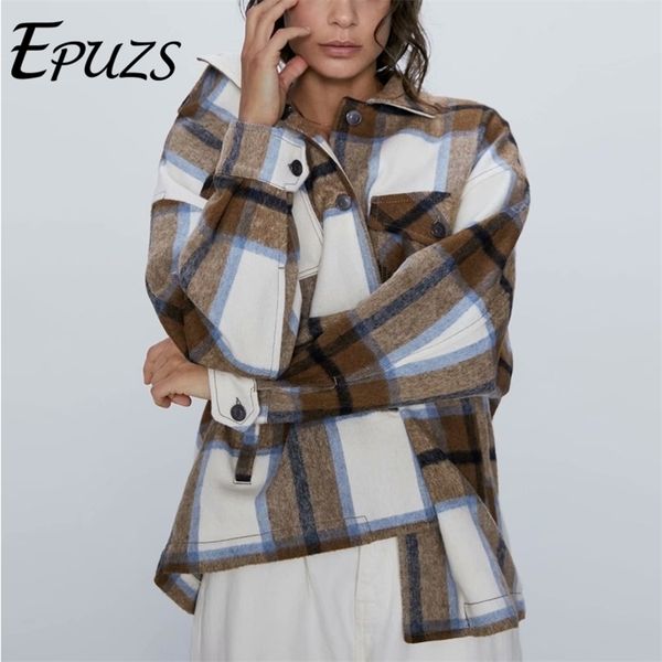 women plaid blouse winter thick long sleeve plaid shirts casual oversize blouse vintage women korean clothing 210323, White
women plaid blouse winter thick long sleeve plaid shirts casual oversize blouse vintage women korean clothing 210323, White
