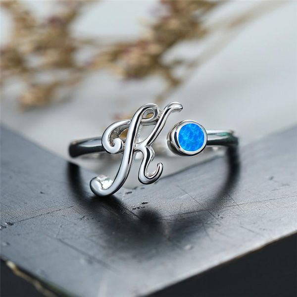 wedding rings minimalist female k letter open adjustable ring boho blue white opal for women silver color engagement, Slivery;golden
wedding rings minimalist female k letter open adjustable ring boho blue white opal for women silver color engagement, Slivery;golden