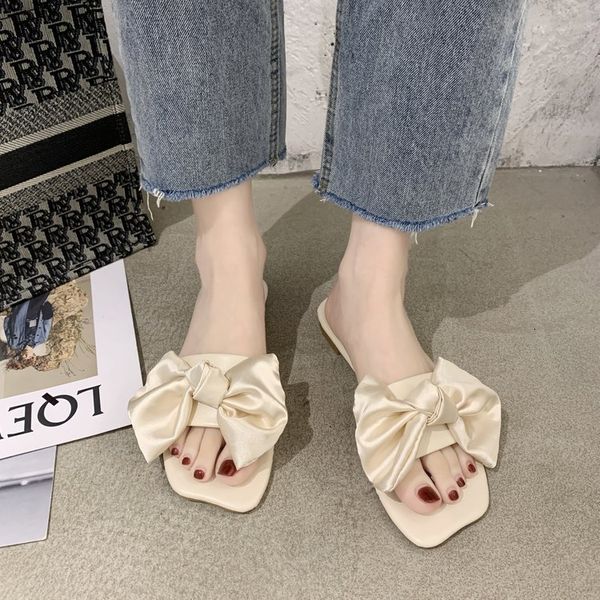 luxury slippers 2021 summer fairy style slipper's bow with open toe and flat heel, Black
luxury slippers 2021 summer fairy style slipper's bow with open toe and flat heel, Black