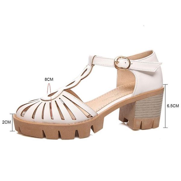 sandals fanyuan casual shoes woman rome style t-strap platform ladies fretwork square toe high heels buckle summer jl73, Black
sandals fanyuan casual shoes woman rome style t-strap platform ladies fretwork square toe high heels buckle summer jl73, Black