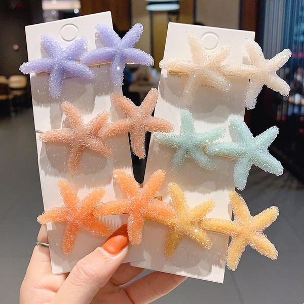 1pair cute starfish hair clips for girls korean sweet hairpins headwear kids barrettes diy accessories set, Slivery;white
1pair cute starfish hair clips for girls korean sweet hairpins headwear kids barrettes diy accessories set, Slivery;white