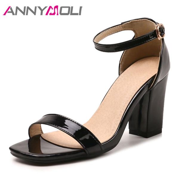 women shoes summer sandals thick heel red bridal patent leather buckle extreme high ankle strap 3-12 dress, Black
women shoes summer sandals thick heel red bridal patent leather buckle extreme high ankle strap 3-12 dress, Black