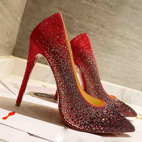 dress shoes women's full diamond leather single mingai pointed ultra-high heels, Black
dress shoes women's full diamond leather single mingai pointed ultra-high heels, Black