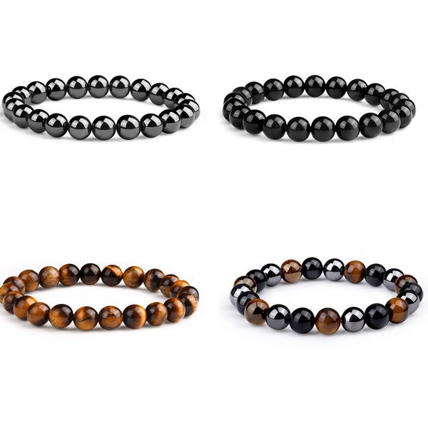 4pcs/set handmade natural stone 8mm beaded strands elastic charm bracelets for men party energy yoga jewelry, Black
4pcs/set handmade natural stone 8mm beaded strands elastic charm bracelets for men party energy yoga jewelry, Black