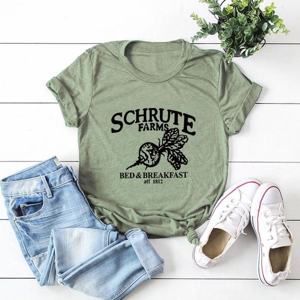plus size women tee shirts letters schrute farms print 100%cotton t-shirt short sleeve radish graphic summer female tshirts women's, White
plus size women tee shirts letters schrute farms print 100%cotton t-shirt short sleeve radish graphic summer female tshirts women's, White
