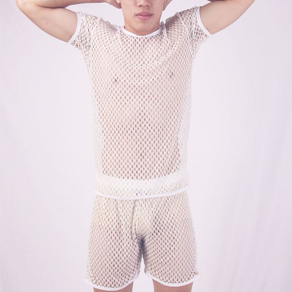 men mesh shirts sleepwear see through loose mesh sheer lounge hollow out gay wear plus size f24, Black;white
men mesh shirts sleepwear see through loose mesh sheer lounge hollow out gay wear plus size f24, Black;white