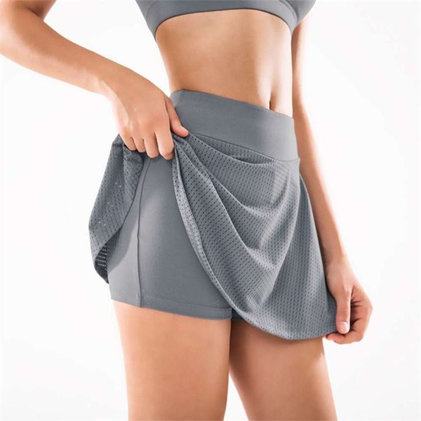 Summer clothes running fitness pants mesh sexy yoga women's anti light sports shorts skirt, Gray
Summer clothes running fitness pants mesh sexy yoga women's anti light sports shorts skirt, Gray