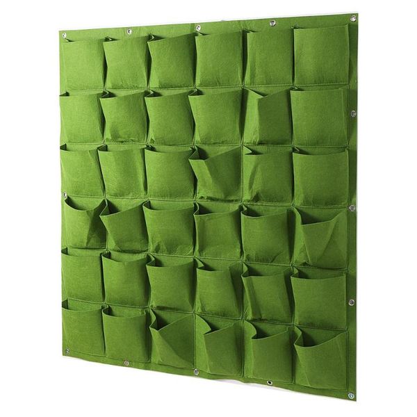 planters & pots 36 pockets garden wall hanging planting bags green plant grow planter vertical vegetable supplies 1 pc
planters & pots 36 pockets garden wall hanging planting bags green plant grow planter vertical vegetable supplies 1 pc