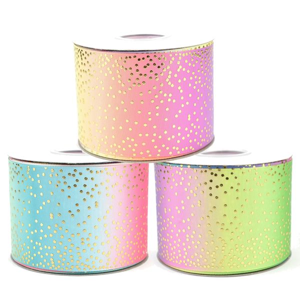 50yards 75mm gold foil random dots grosgrain ribbon colorful gradient for diy accessories welcome custom printed, Pink;blue
50yards 75mm gold foil random dots grosgrain ribbon colorful gradient for diy accessories welcome custom printed, Pink;blue