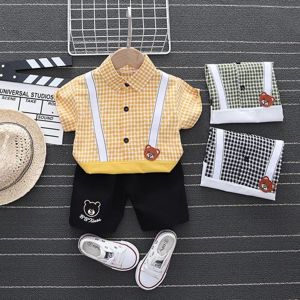 clothing sets toddler boys plaid t-shirt+shorts 2-piece clothes set 2021 summer infant baby girls cartoon bear outfits kids casual, White
clothing sets toddler boys plaid t-shirt+shorts 2-piece clothes set 2021 summer infant baby girls cartoon bear outfits kids casual, White
