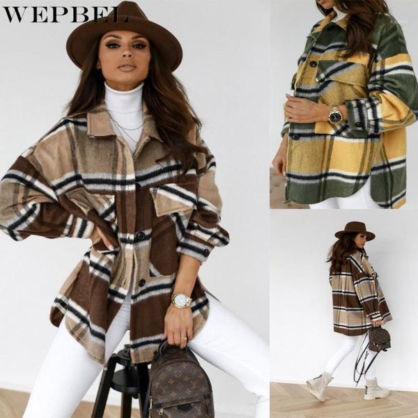 spring and autumn fashion plaid printed loose coat women's casual long-sleeved single-breasted turn-down collar jacket jackets, Black;brown
spring and autumn fashion plaid printed loose coat women's casual long-sleeved single-breasted turn-down collar jacket jackets, Black;brown