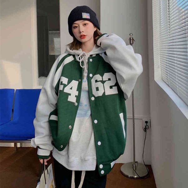women's jackets hip-hop americano retro cor correspondência uniforme de beisebol feminino outono novo estilo harajuku solto casaco casa, Black;brown
women's jackets hip-hop americano retro cor correspondência uniforme de beisebol feminino outono novo estilo harajuku solto casaco casa, Black;brown