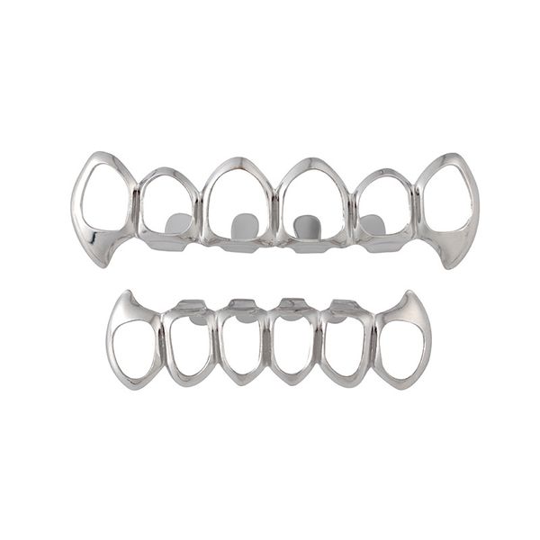 new smooth gold silver plated teeth grillz 6 & bottom faux dental tooth braces grills men lady hip hop rapper body jewelry 267 q2, Black
new smooth gold silver plated teeth grillz 6 & bottom faux dental tooth braces grills men lady hip hop rapper body jewelry 267 q2, Black