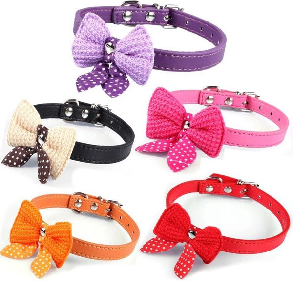 bowknot adjustable pu leather dog puppy pet cat collars necklace neck lace 6 colors chihuahua poodle yorkie pomeranian shih tzu & leashes
bowknot adjustable pu leather dog puppy pet cat collars necklace neck lace 6 colors chihuahua poodle yorkie pomeranian shih tzu & leashes
