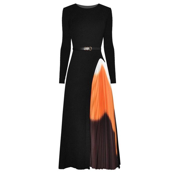 casual dresses gradient knitted sweater dress round neck long sleeve buckle belt pleated maxi knitwear warm fall winter, Black;gray
casual dresses gradient knitted sweater dress round neck long sleeve buckle belt pleated maxi knitwear warm fall winter, Black;gray