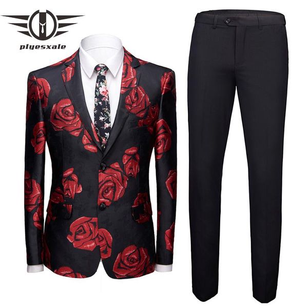 plyesxale black red floral suit men prom suits for slim fit mens wedding latest coat pant designs q76 men's & blazers, White;black
plyesxale black red floral suit men prom suits for slim fit mens wedding latest coat pant designs q76 men's & blazers, White;black