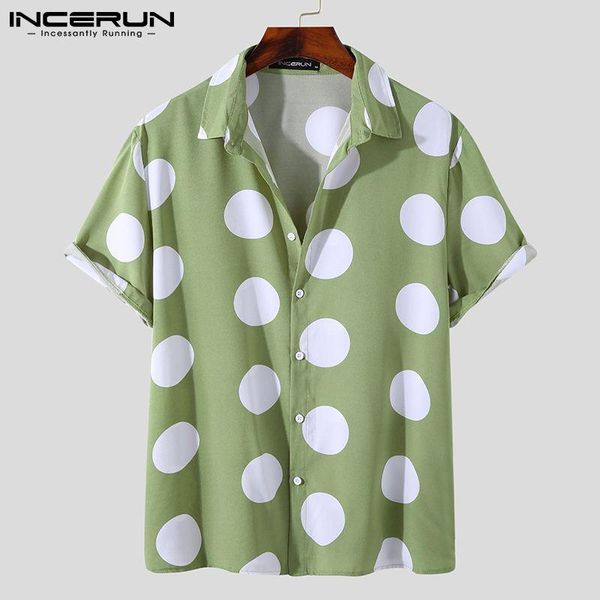 men's casual shirts men hawaiian shirt polka dot print lapel short sleeve fashion clothing 2021 streetwear summer camisas s-3xl incerun, White;black
men's casual shirts men hawaiian shirt polka dot print lapel short sleeve fashion clothing 2021 streetwear summer camisas s-3xl incerun, White;black