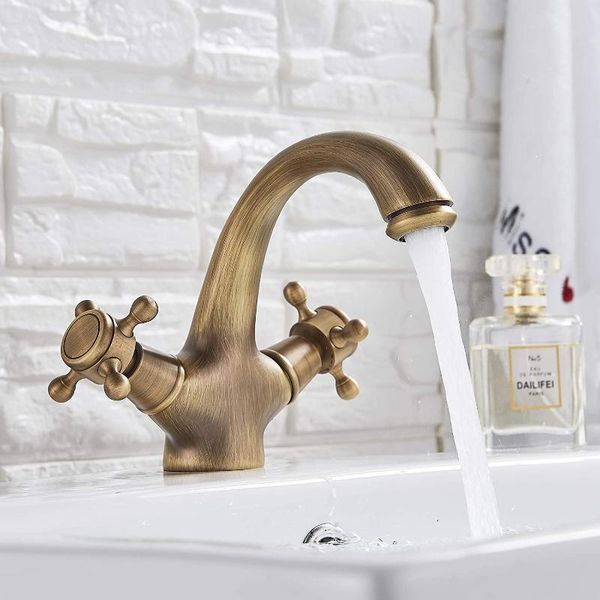 bathroom sink tap deck mounted antique brass double and cold water single spout washbasin faucet one hole daul handle faucets
bathroom sink tap deck mounted antique brass double and cold water single spout washbasin faucet one hole daul handle faucets