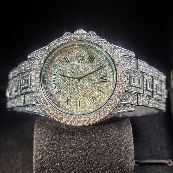 wristwatches missfox double calendar watches man platinum iced out unique men watch row diamond round roman classic style wedding gift, Slivery;brown
wristwatches missfox double calendar watches man platinum iced out unique men watch row diamond round roman classic style wedding gift, Slivery;brown