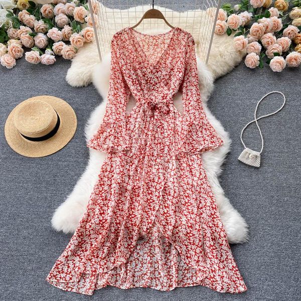 casual dresses uulutonica autumn women elegant fashion a-line print full belt mid-calf flare sleeve empire v-neck chiffon dress, Black;gray
casual dresses uulutonica autumn women elegant fashion a-line print full belt mid-calf flare sleeve empire v-neck chiffon dress, Black;gray