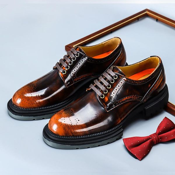 dress shoes winter wingtip men genuine cow leather oxford patent lace-up wedding business flat with heels size 44, Black
dress shoes winter wingtip men genuine cow leather oxford patent lace-up wedding business flat with heels size 44, Black