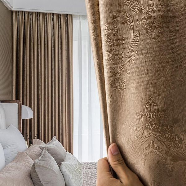 window blackout curtain soundproof insulation fabric solid color embossed curtains for living room bedroom & drapes
window blackout curtain soundproof insulation fabric solid color embossed curtains for living room bedroom & drapes