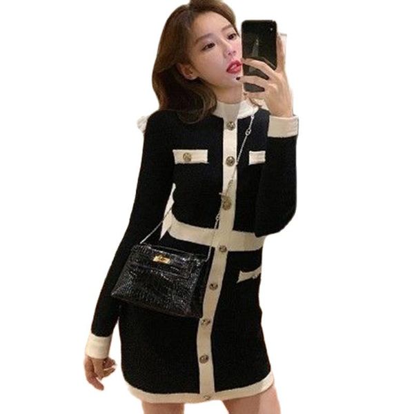 casual dresses women knitted sheath dress autumn office lady bodycon winter elastic o neck long sleeve button retro sweater, Black;gray
casual dresses women knitted sheath dress autumn office lady bodycon winter elastic o neck long sleeve button retro sweater, Black;gray