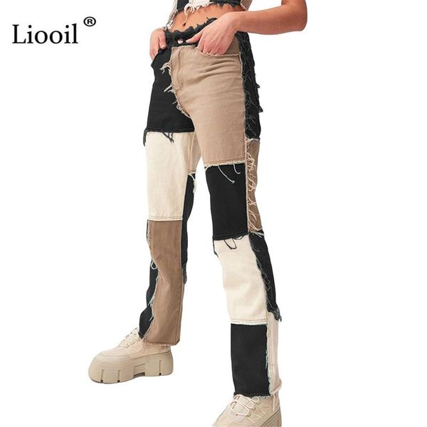 women's pants & capris patchwork high waist straight leg streetwear womens jeans bottoms color block trousers brown contrast stitch, Black;white
women's pants & capris patchwork high waist straight leg streetwear womens jeans bottoms color block trousers brown contrast stitch, Black;white