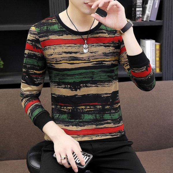 men's t-shirts men 's long-sleeved t-shirt 2021 autumn youth striped pullover top, White;black
men's t-shirts men 's long-sleeved t-shirt 2021 autumn youth striped pullover top, White;black
