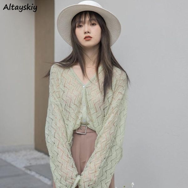women's knits & tees cardigan women long sleeve pink green casual summer outwear v-neck hollow out single breasted loose sunscreen fema, White
women's knits & tees cardigan women long sleeve pink green casual summer outwear v-neck hollow out single breasted loose sunscreen fema, White