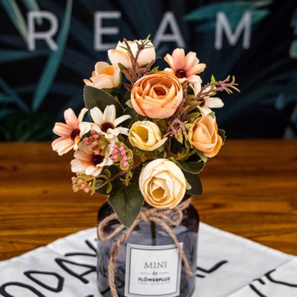 decorative flowers & wreaths 12 head/1 bouquet artificial rose flower leaf concise home wedding decors latest
decorative flowers & wreaths 12 head/1 bouquet artificial rose flower leaf concise home wedding decors latest