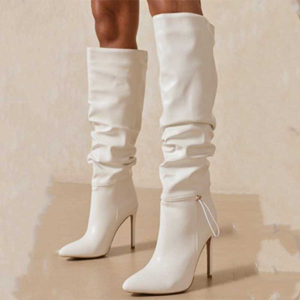 boots slip on shoes high heel elastic string pleated shaft stilettos fashion wholesale women's knee big size 43, Black
boots slip on shoes high heel elastic string pleated shaft stilettos fashion wholesale women's knee big size 43, Black