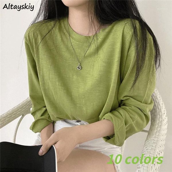 women's t-shirt t-shirts women long sleeve solid baggy 10 colors all-match korean style college cozy basic teens harajuku streetwear, White
women's t-shirt t-shirts women long sleeve solid baggy 10 colors all-match korean style college cozy basic teens harajuku streetwear, White