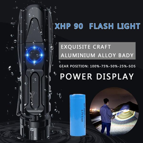 most powerful led xhp90 zoomable usb rechargeable 26650 torch 5 modes waterproof bike light lights
most powerful led xhp90 zoomable usb rechargeable 26650 torch 5 modes waterproof bike light lights