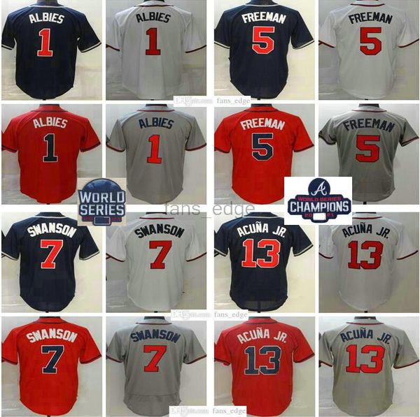 2021 world series champions baseball jerseys 7 dansby swanson 13 ronald acuna jr. 1 ozzie albies 8 eddie rosario 5 freddie an 27 austin rile, Blue;black
2021 world series champions baseball jerseys 7 dansby swanson 13 ronald acuna jr. 1 ozzie albies 8 eddie rosario 5 freddie an 27 austin rile, Blue;black
