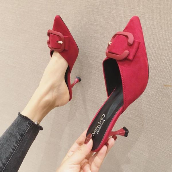 summer women high heel slippers 2021 fashion ladies closed toe flock mules shoes outside stiletto slides, Black
summer women high heel slippers 2021 fashion ladies closed toe flock mules shoes outside stiletto slides, Black