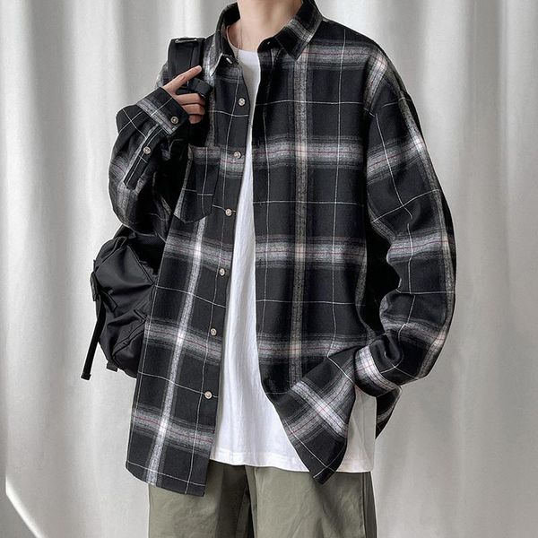 men's casual shirts 2021 brand clothing men spring leisure pure cotton slim fit plaid shirt/male hip-hop style loose long-sleeved size, White;black
men's casual shirts 2021 brand clothing men spring leisure pure cotton slim fit plaid shirt/male hip-hop style loose long-sleeved size, White;black