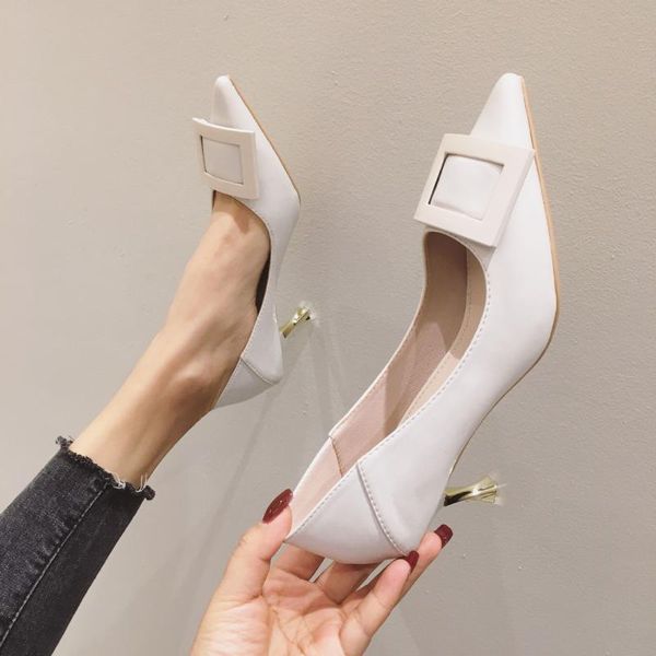 dress shoes square buckle shallow mouth single woman pointed toe strange thin high heels pumps slip on spring ladies fresh femme, Black
dress shoes square buckle shallow mouth single woman pointed toe strange thin high heels pumps slip on spring ladies fresh femme, Black