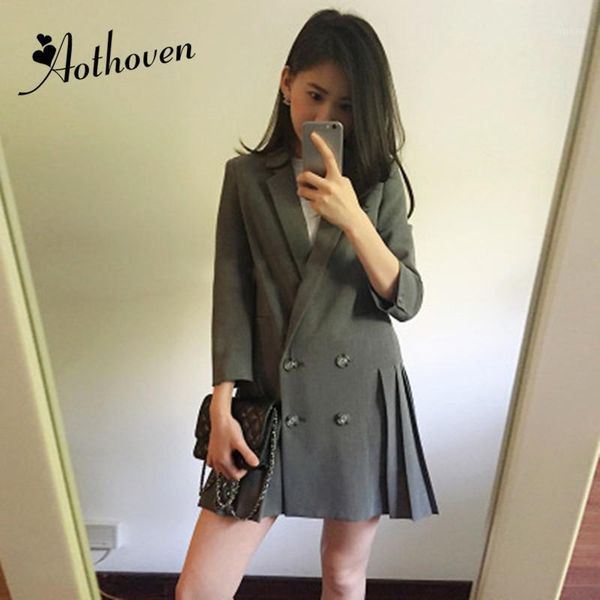 casual dresses women office formal blazer dress suits gray notched collar long sleeve pleated suit work elegant vintage party, Black;gray
casual dresses women office formal blazer dress suits gray notched collar long sleeve pleated suit work elegant vintage party, Black;gray