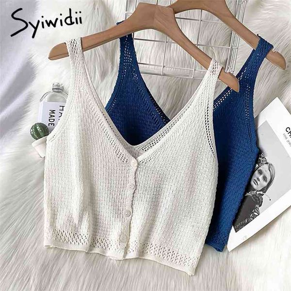 tank for women clothes fashion knitted spandex solid casual white blue summer cami spaghetti strap crop 210607
tank for women clothes fashion knitted spandex solid casual white blue summer cami spaghetti strap crop 210607