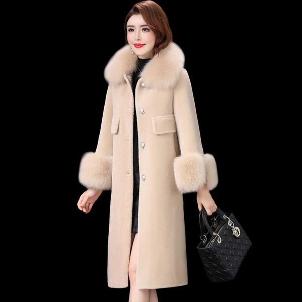 sheep shearing mid-length coat 2021 female fur collar lamb women big pocket with large size women's & faux, Black
sheep shearing mid-length coat 2021 female fur collar lamb women big pocket with large size women's & faux, Black