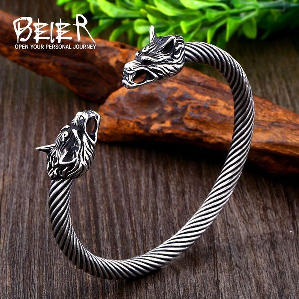 bangle beier cool bracelet for man 316 stainless steel man's wolf jewelry brg-032, Black
bangle beier cool bracelet for man 316 stainless steel man's wolf jewelry brg-032, Black