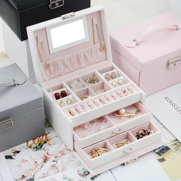 jewelry pouches, bags mirrored box organizer premium pu leather storage case earrings rings necklace display holder women girls gift with lo, Pink;blue
jewelry pouches, bags mirrored box organizer premium pu leather storage case earrings rings necklace display holder women girls gift with lo, Pink;blue