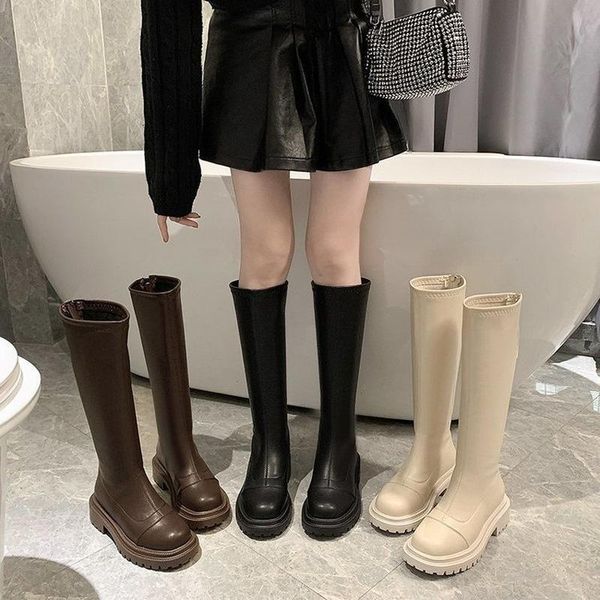 boots autumn knee high long thick-soled chunky heel women's shoes female zipper stretch fashion black leather knight
boots autumn knee high long thick-soled chunky heel women's shoes female zipper stretch fashion black leather knight