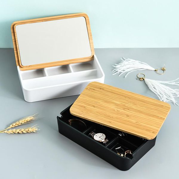 bathroom storage & organization plastic makeup organizer with mirror lid jewelry box watch cosmetic ring lipstick rack necklace display
bathroom storage & organization plastic makeup organizer with mirror lid jewelry box watch cosmetic ring lipstick rack necklace display