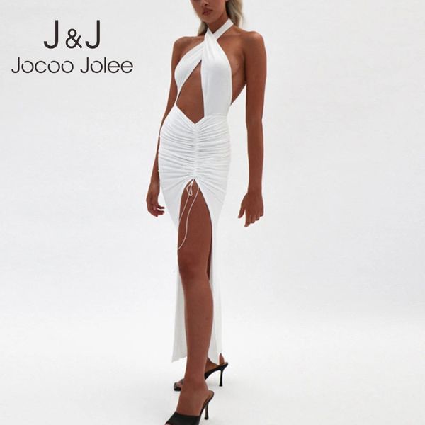 irregular hollow out waist strappy ruched leg open gown party dress women summer front cross halter backless maxi dress 210518, Black;gray
irregular hollow out waist strappy ruched leg open gown party dress women summer front cross halter backless maxi dress 210518, Black;gray