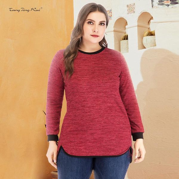 large size women's mid-length loose stitching casual long-sleeved t-shirt women -4xl fashion, White
large size women's mid-length loose stitching casual long-sleeved t-shirt women -4xl fashion, White